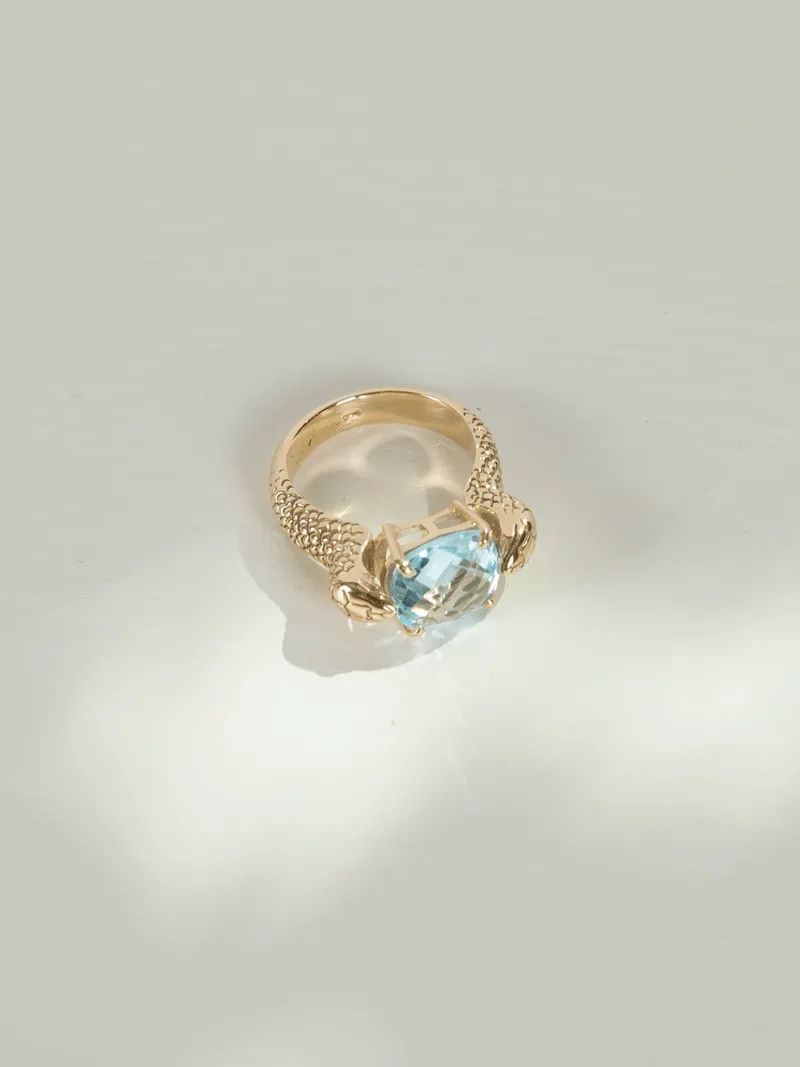 Serpent Cocktail Ring | 9k Gold (all stones)