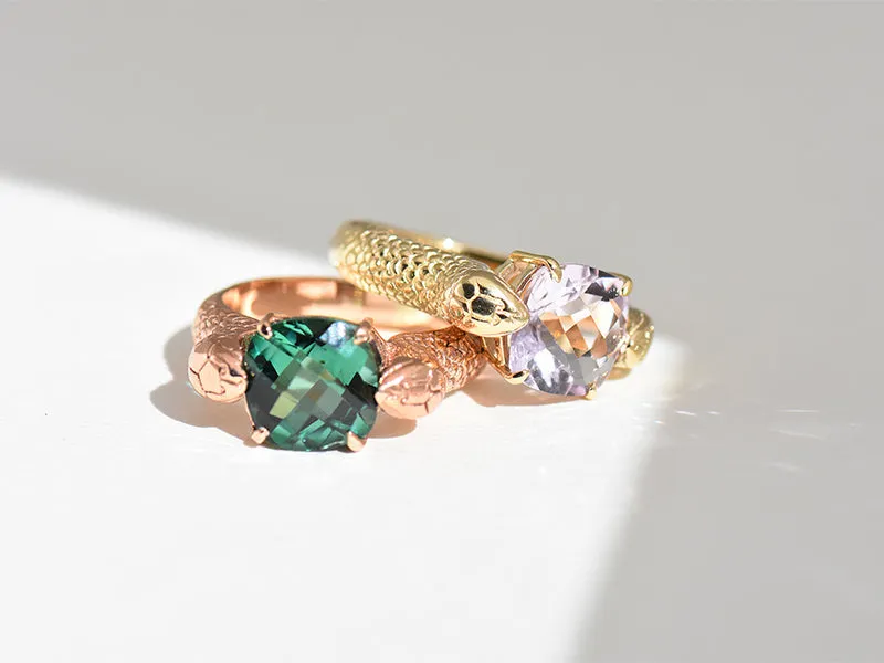 Serpent Cocktail Ring | 9k Gold (all stones)