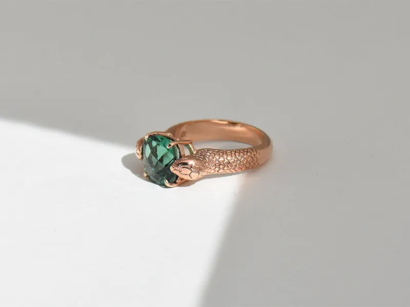 Serpent Cocktail Ring | 9k Gold (all stones)