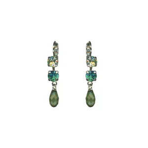 Small Two Stone Dangle Leverback Earrings in  "Ivy Villa" *Custom*