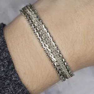 SOLID STERLING SILVER 24 GRAM CHAIN BRACELET WIDE LINK MENS LADIES