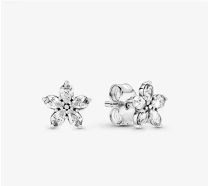 Sparkling Snowflake Stud Earrings