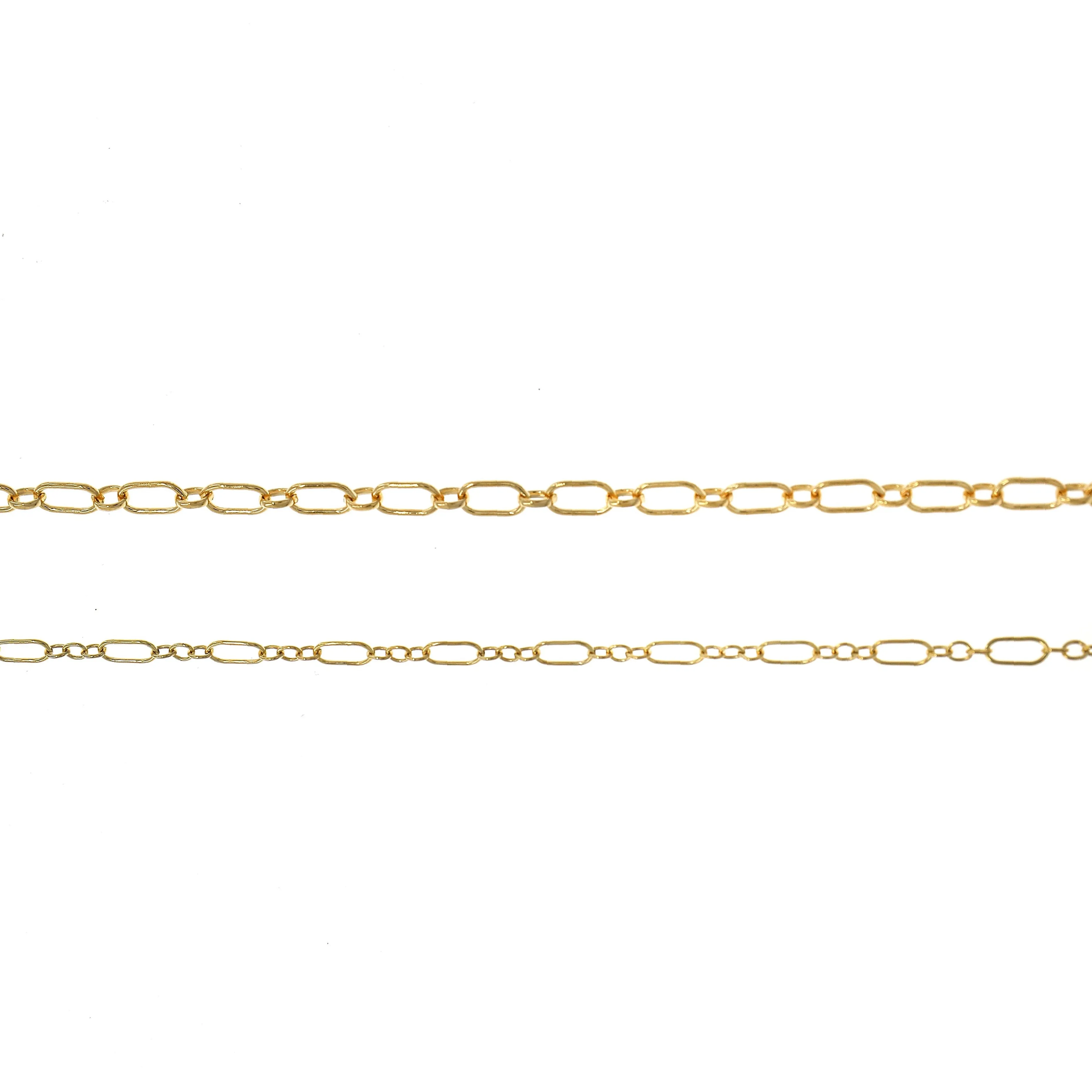 Square chain for permanent - Yellow Goldfilled