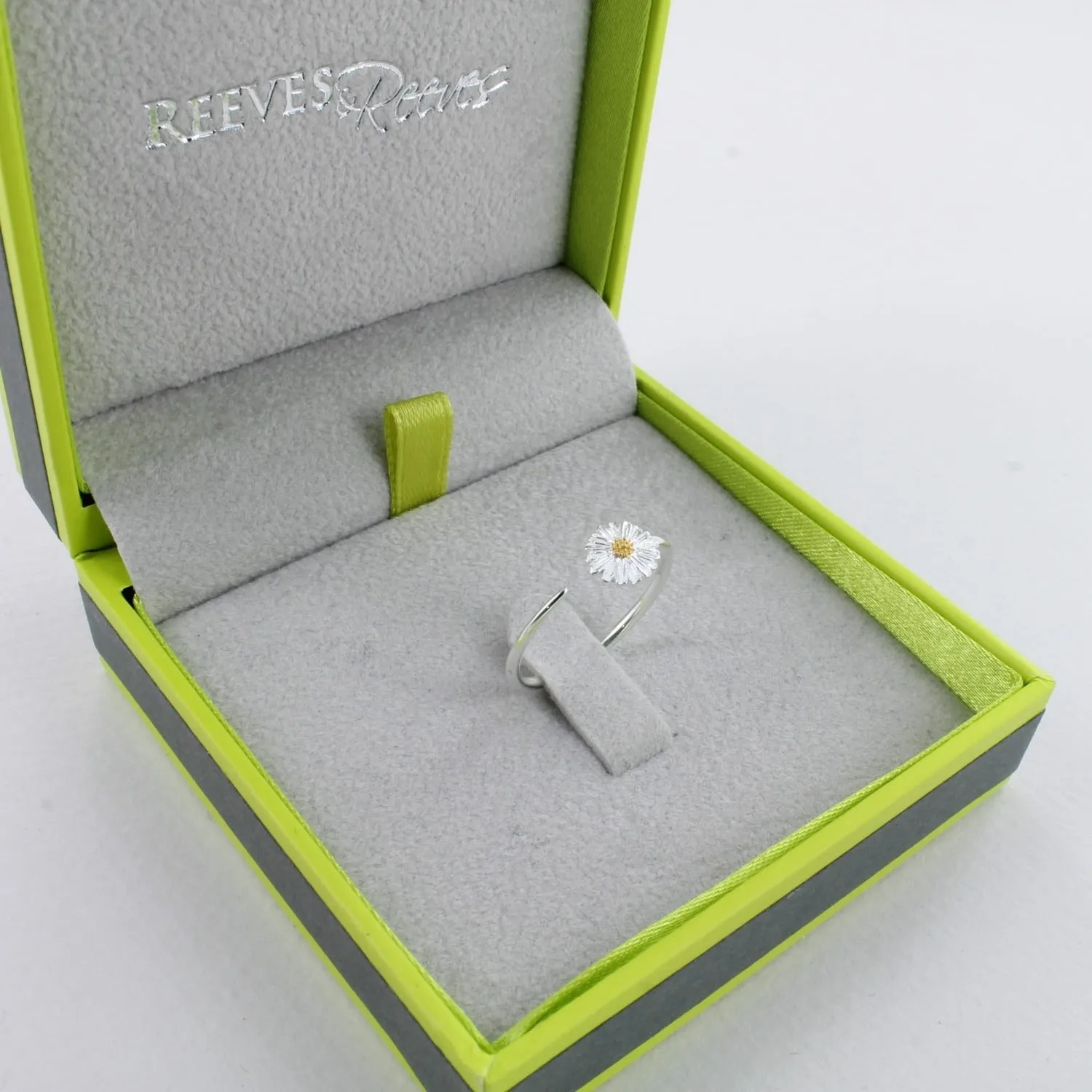 Sterling Silver Adjustable Daisy Ring