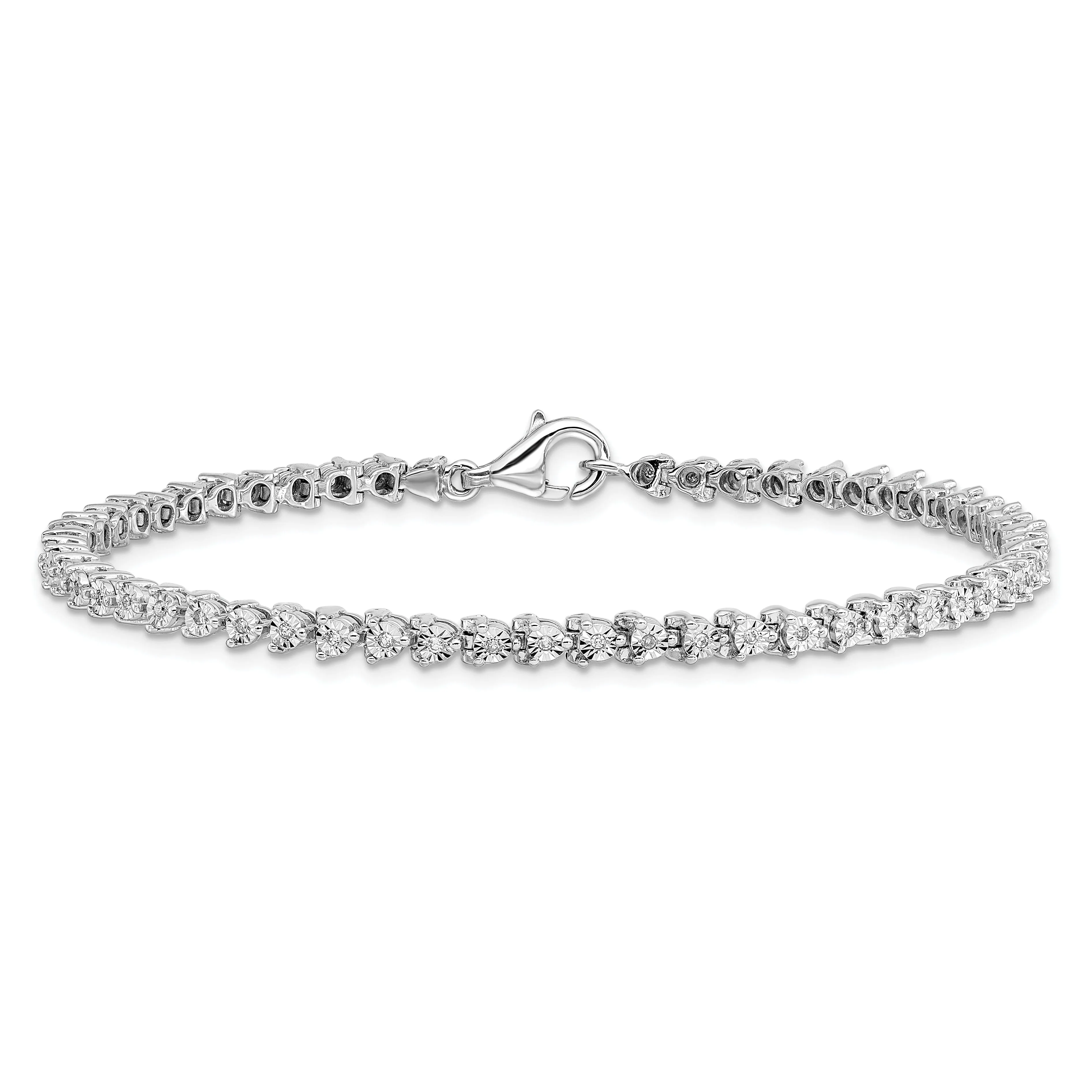 Sterling Silver Diamond Tennis Bracelet