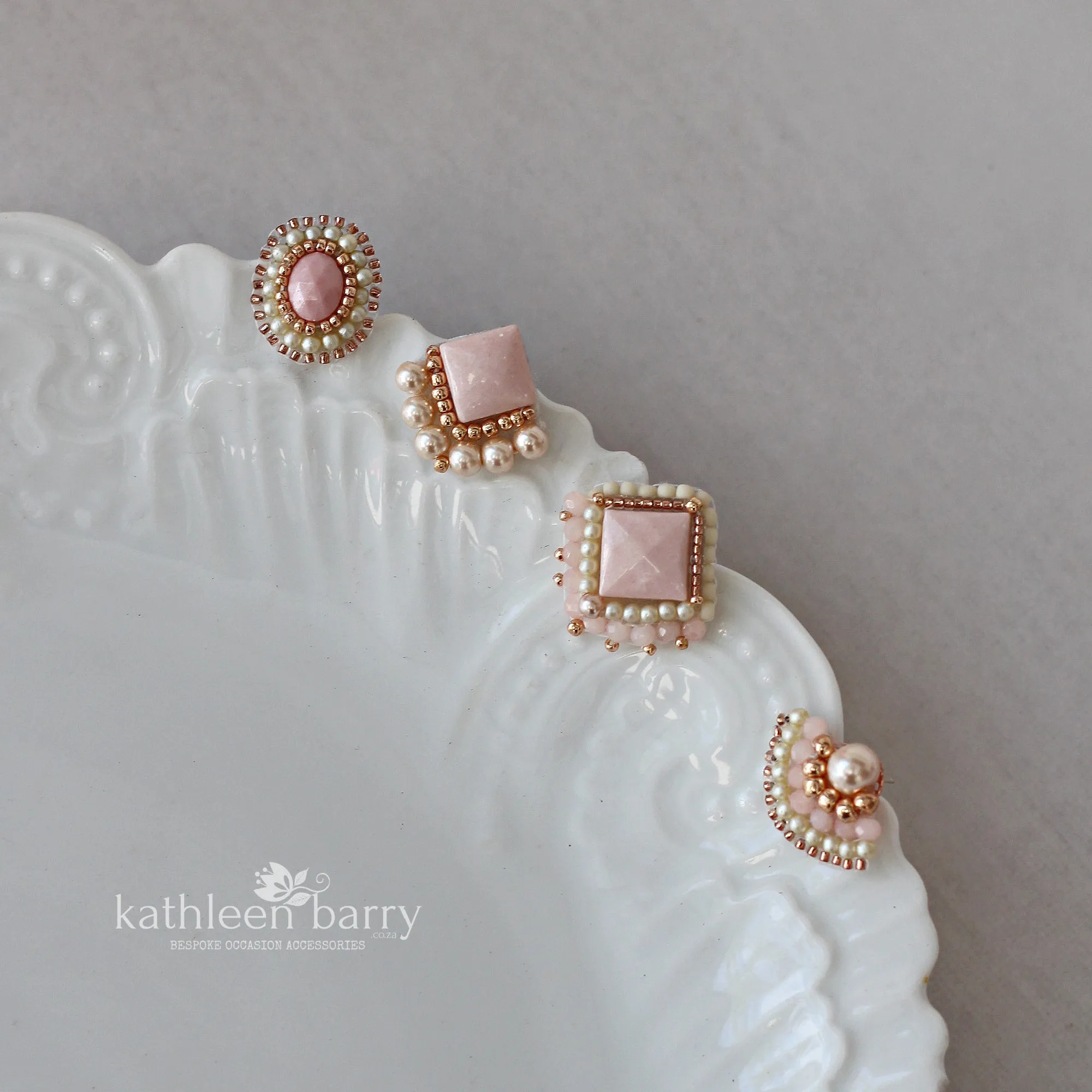 Stud earrings - assorted color options - four style options