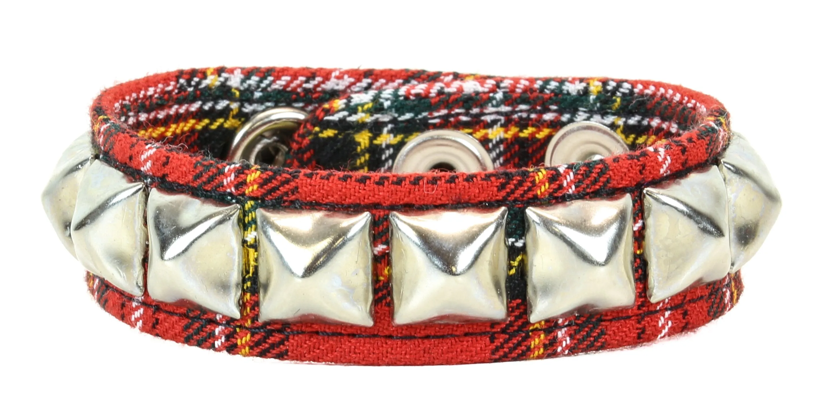 Studded Bracelet One Row Plaid Bracelet