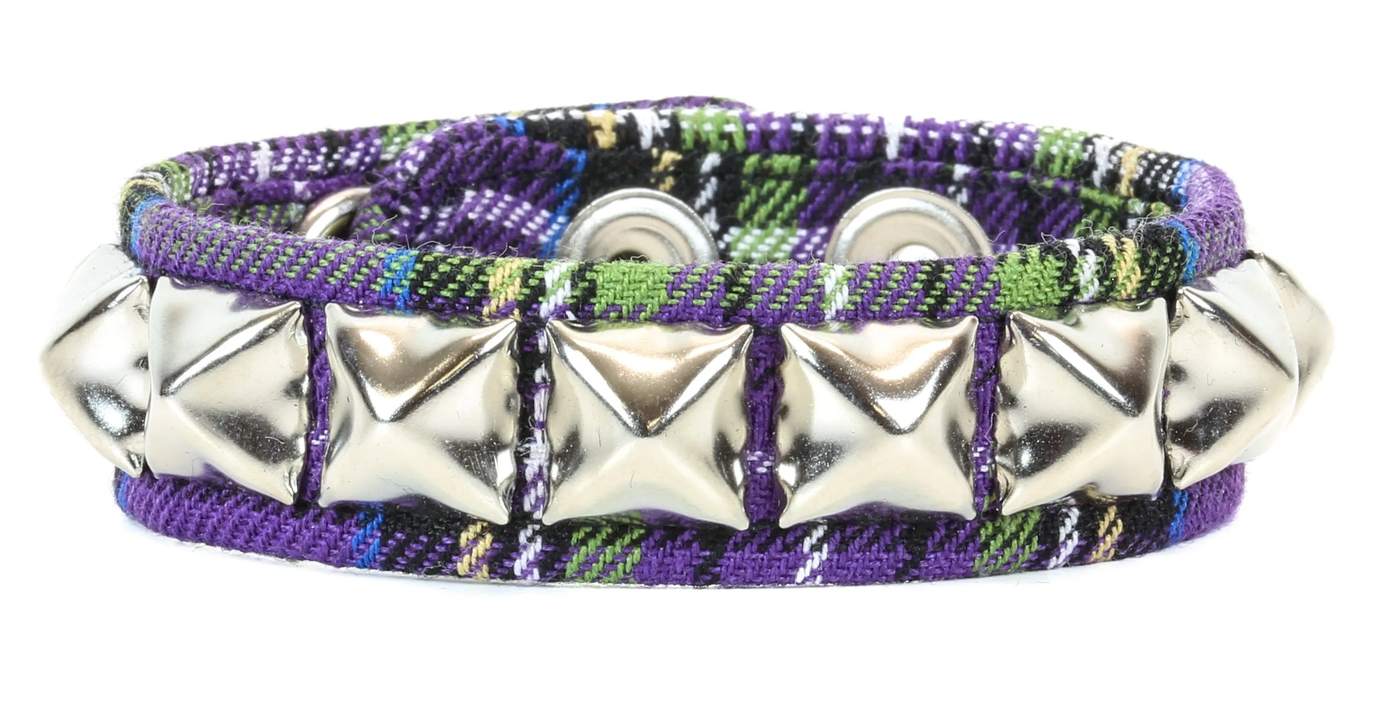 Studded Bracelet One Row Plaid Bracelet