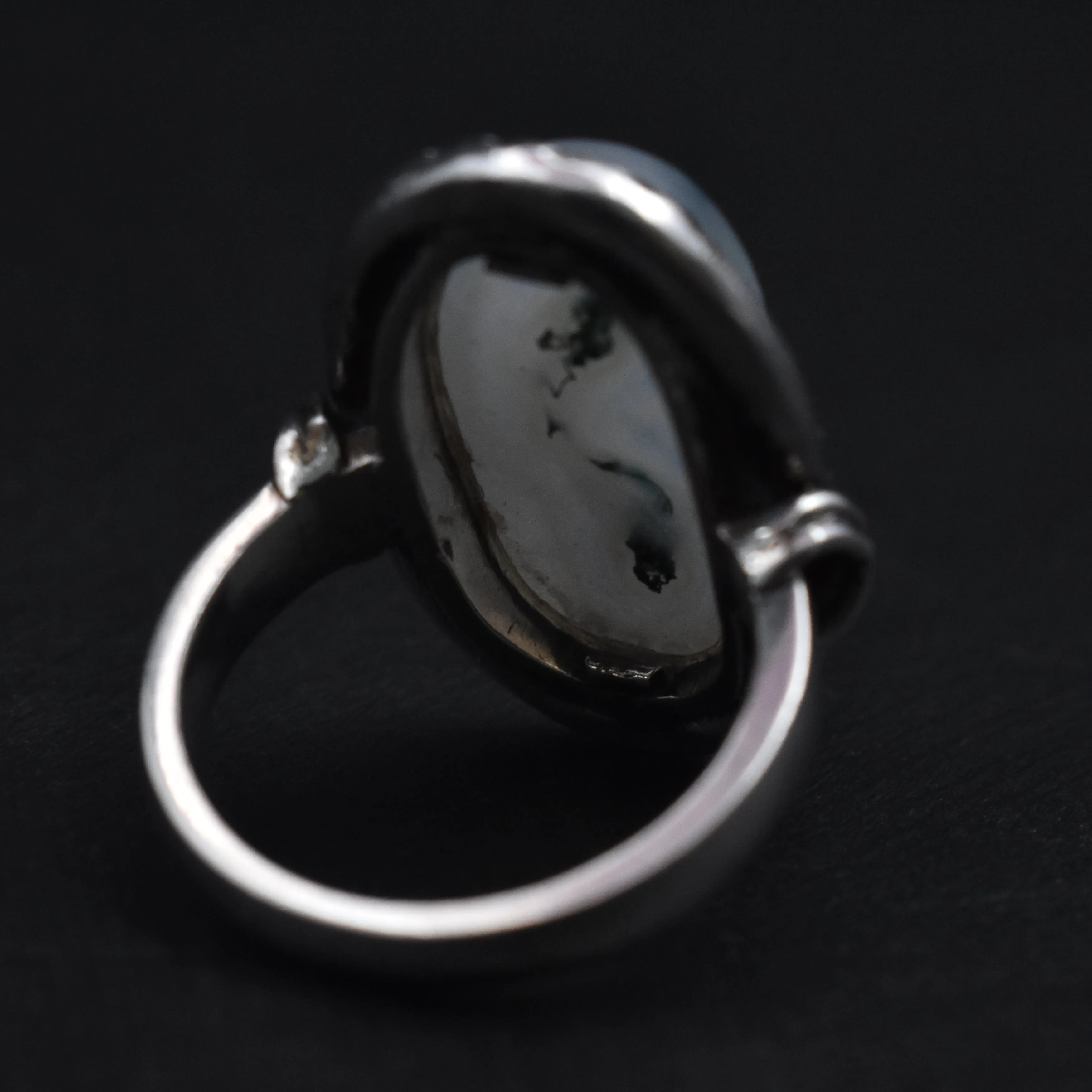 Stunning Moss Agate Handcrafted Silver Sterling 925 Ring