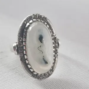 Stunning Moss Agate Handcrafted Silver Sterling 925 Ring