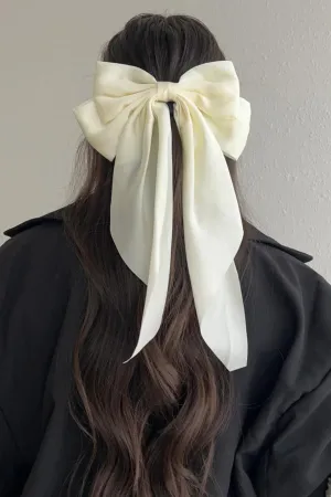 SUMMER BUNS - LUXE CREAM SILK BOW