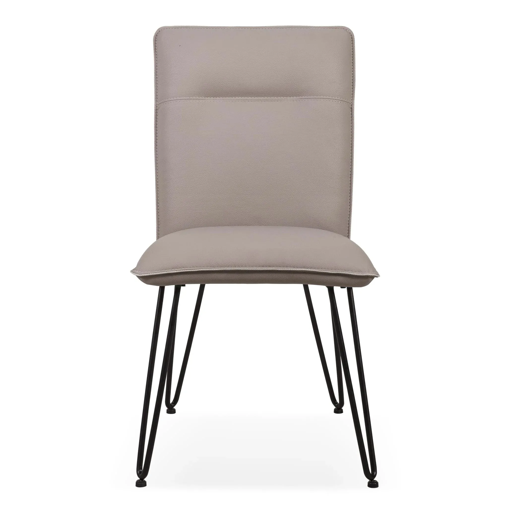 Taupe Vegan Leather Dining Arm Chair