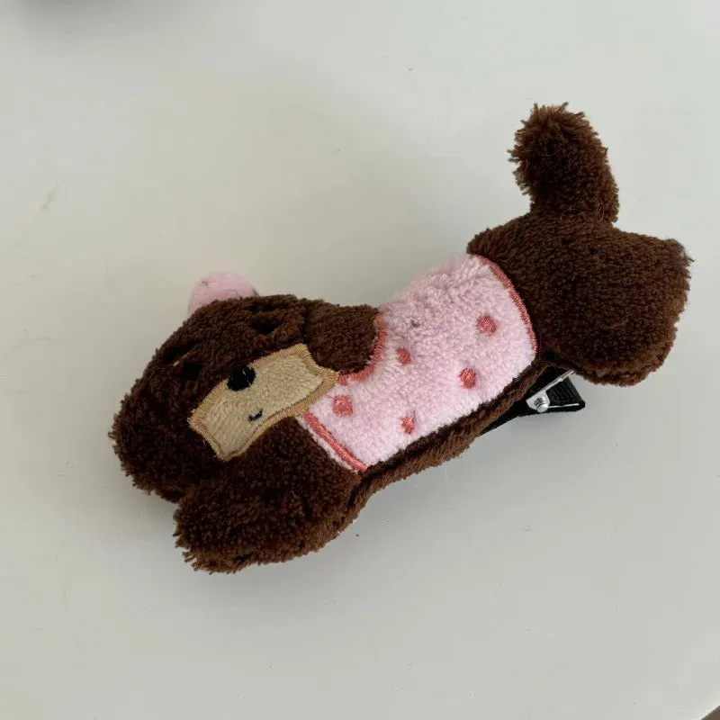 TAVIMART  -  Korean cute dog hairpin female side bangs duck bill clip versatile headgear clip hairpin hair accessories plush