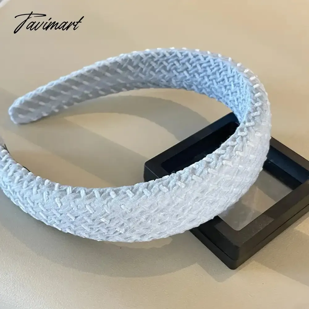 TAVIMART -  Princess Sparking Zirconium Bow Hairhoop Women's Blue Hairpin Internet Hot New Face Wash Hair Band Outing Headdress