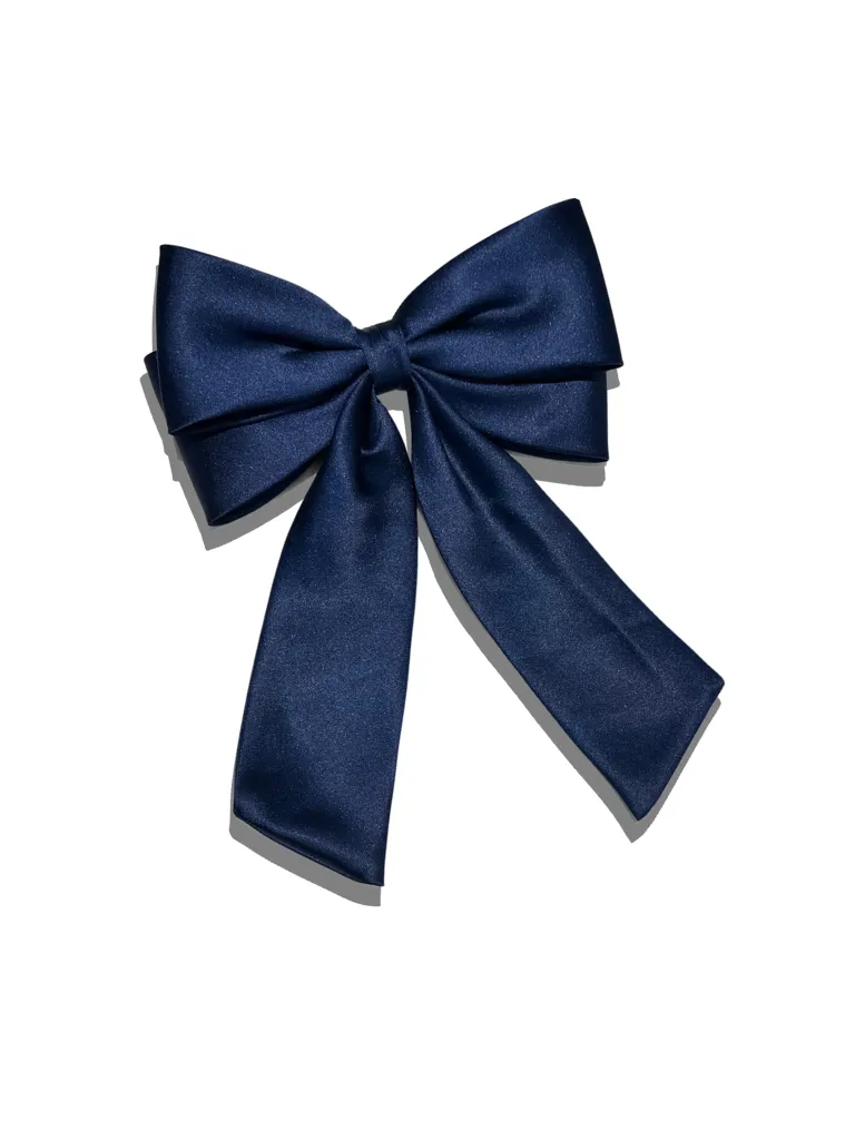 The Perfect Long Satin Hair Bow Barrette