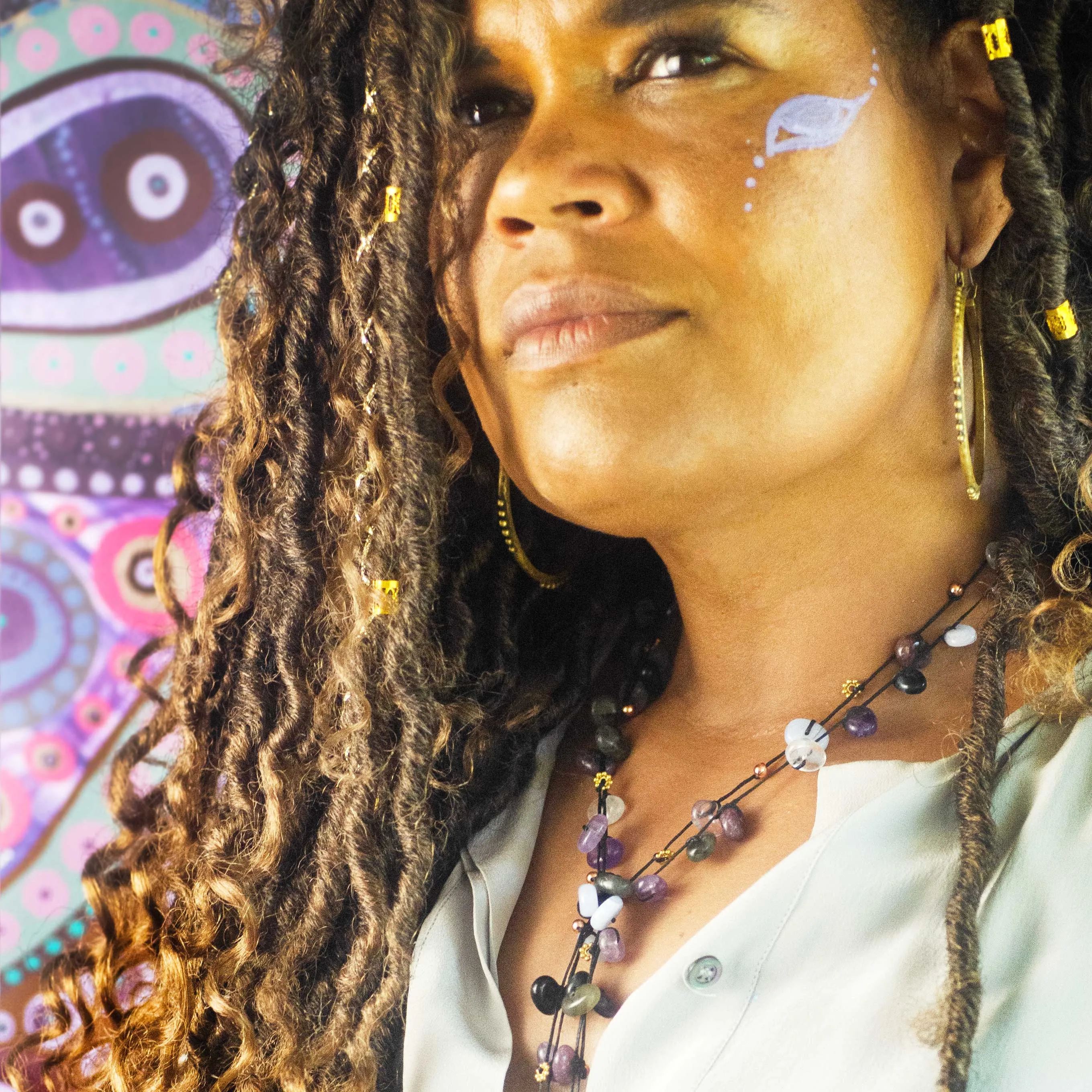 Third Eye Chakra Stones Crystal Wrap Necklace - Intuition