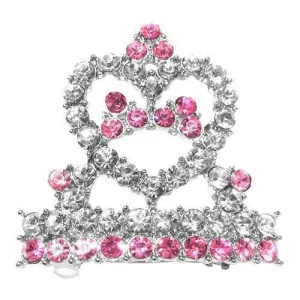 Tiara Dog Barrette Pink