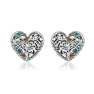 Tree of Life 925 Sterling Silver Stud Earrings