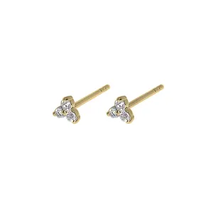 Tri Cz Studs Earrings