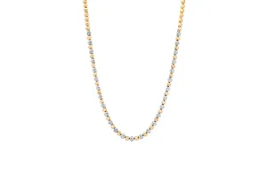 Two-Tone Bezel Tennis Necklace