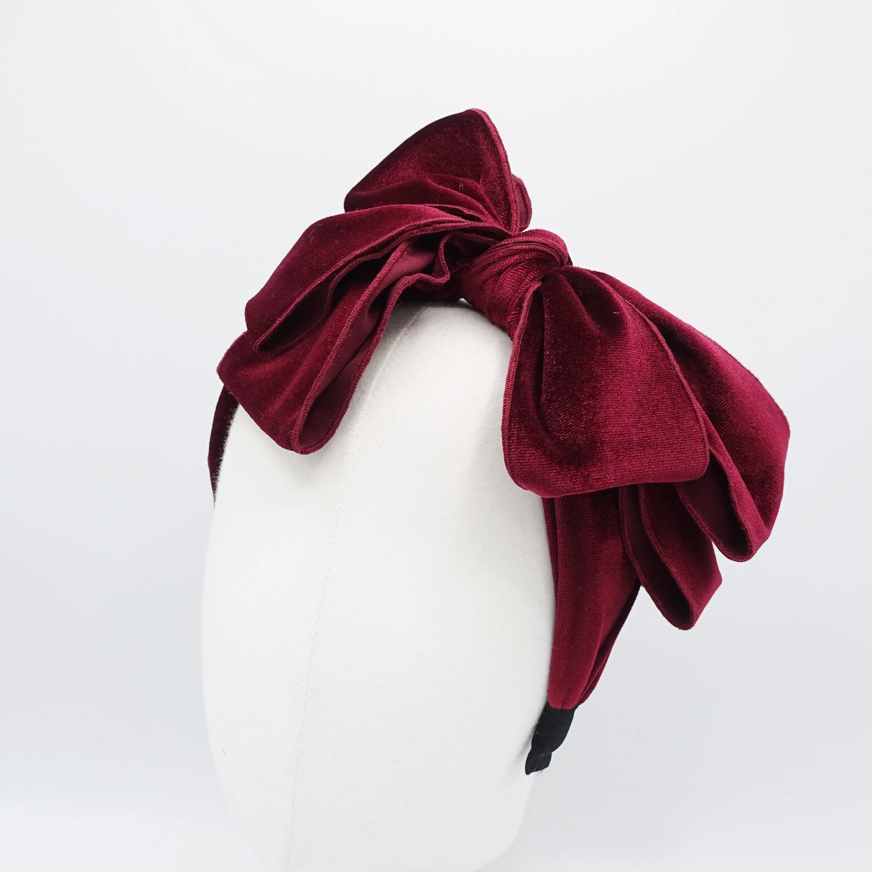 velvet triple bow knot headband super stylish hairband for women