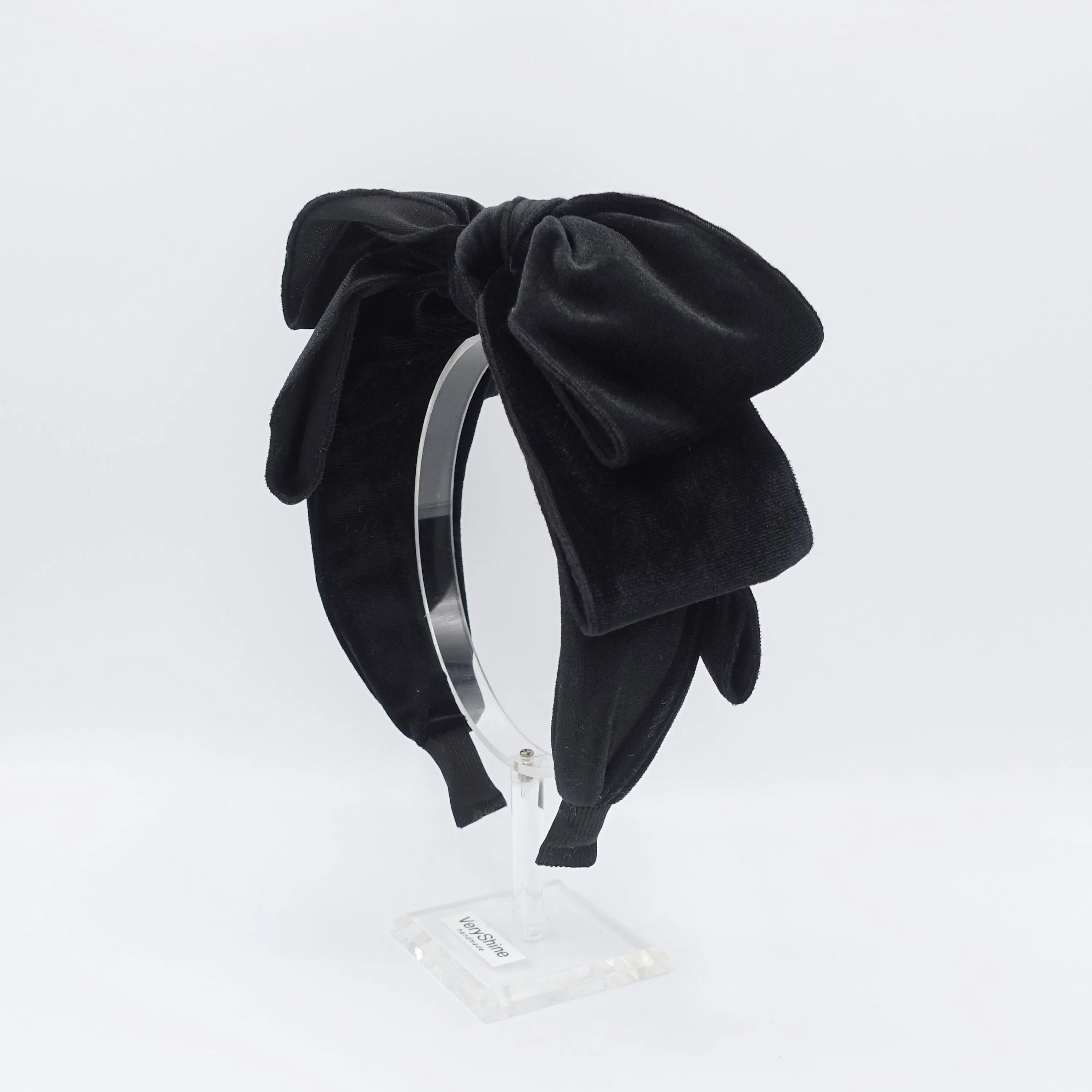 velvet triple bow knot headband super stylish hairband for women