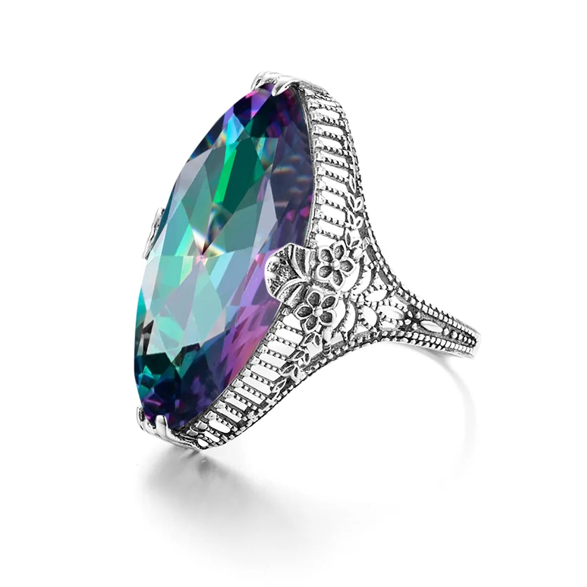 Vintage Rainbow Topaz Rings