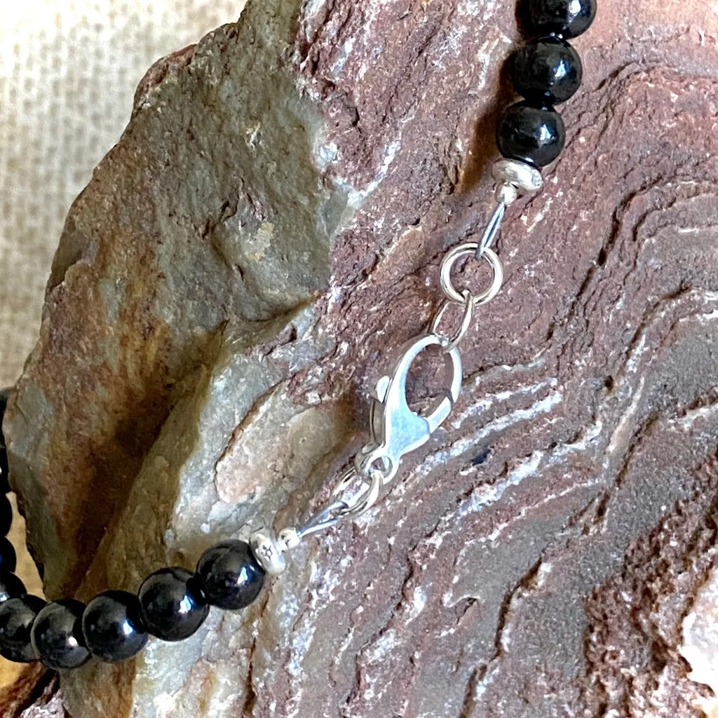 Violet Gemstones & Shungite Bracelet, Crown Chakra, Calm & Intuition