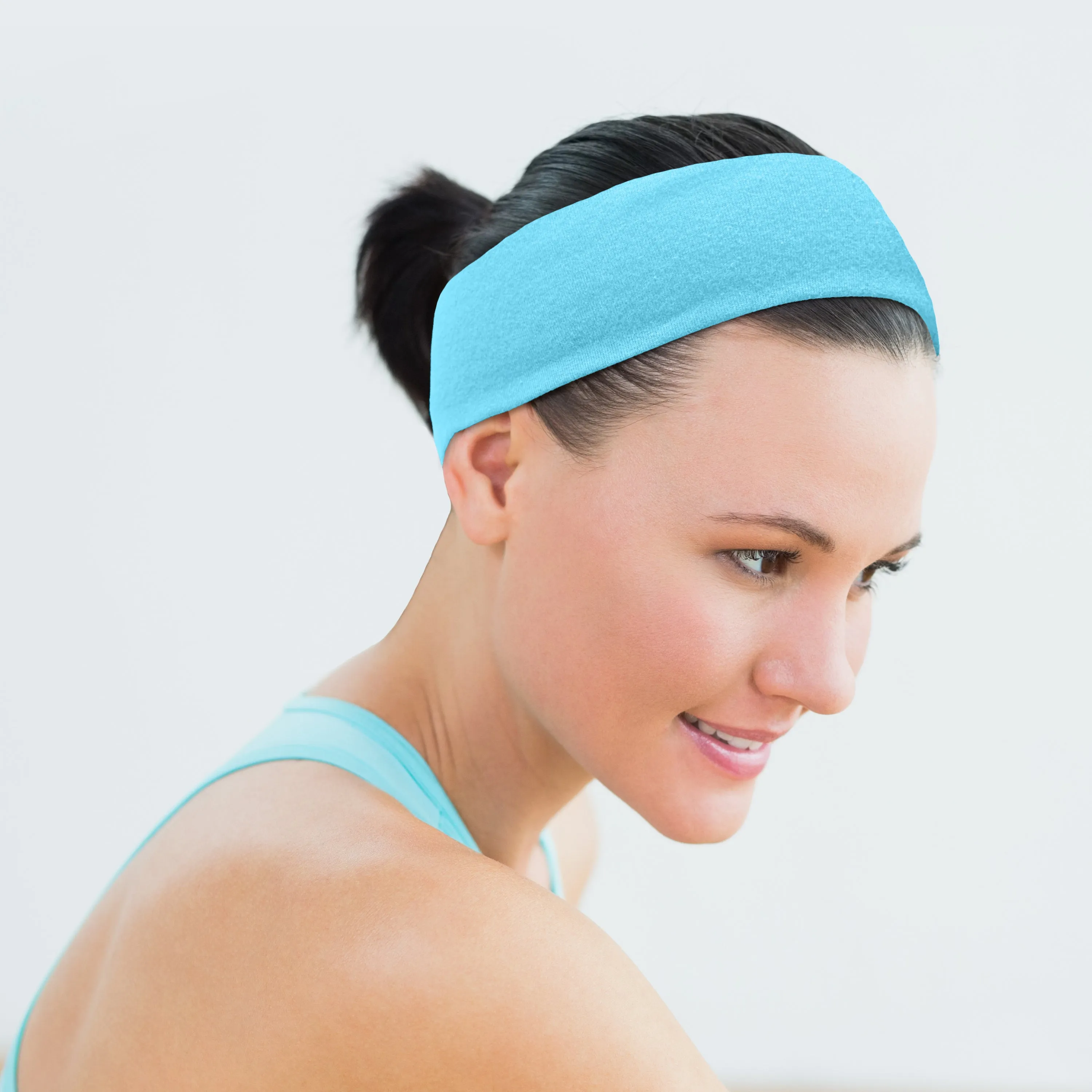 Women's Headbands Cotton Jersey 3" Wide Yoga Fitness Fashion Made in the USA Forest
