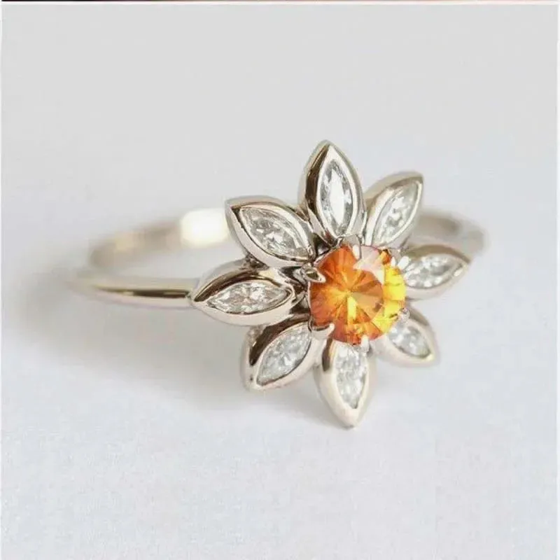 Women's King Sunflower Casual Ring