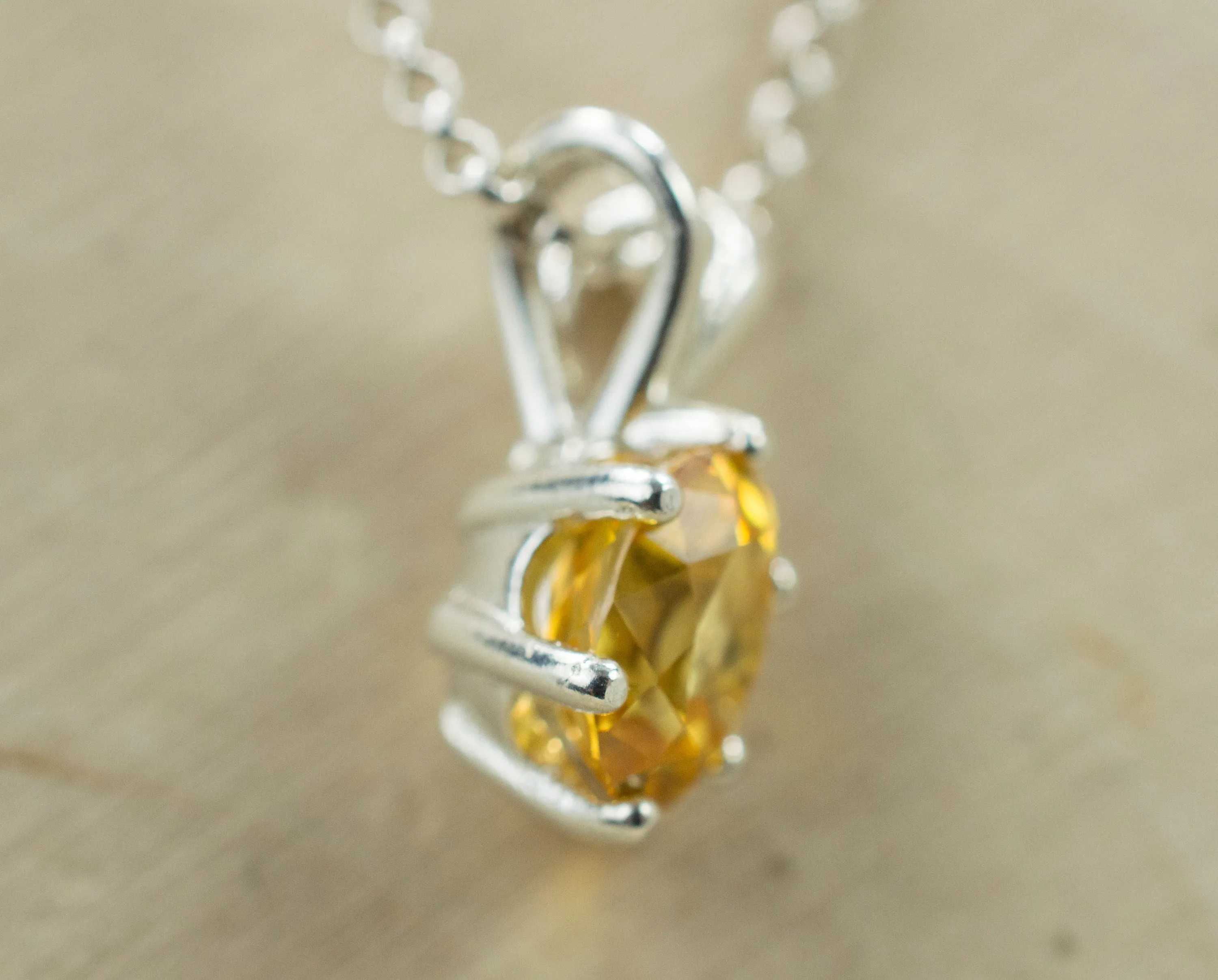 Yellow Zircon Pendant, Genuine Untreated Madagascar Zircon