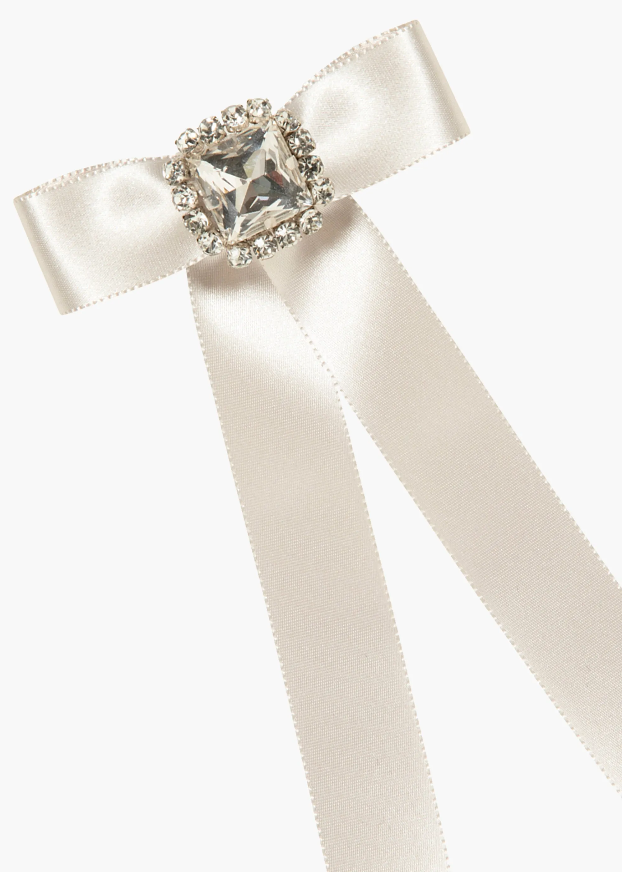 Zora Bow Barrette -- Cream